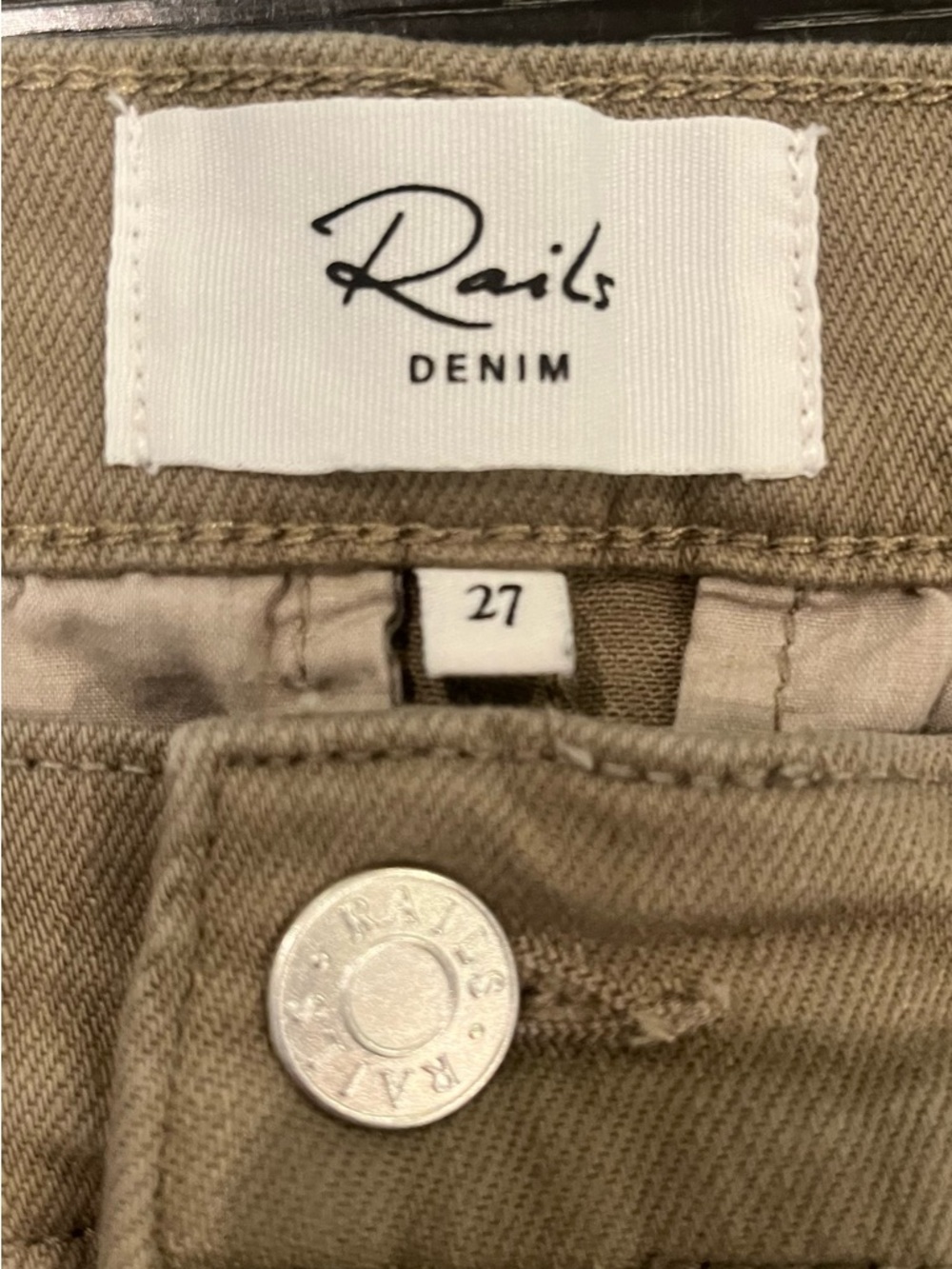 Rails Laurel Cargo Mini Skirt in Washed Olive, Size 27 - Picture 6 of 7